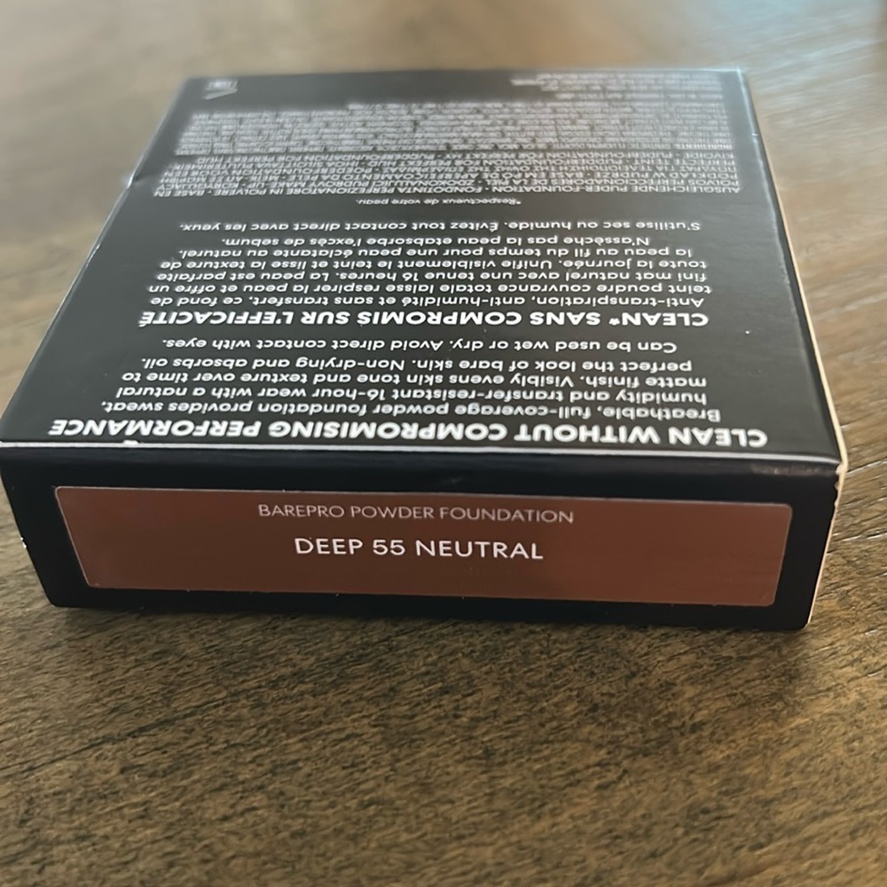 - bareMinerals BAREPRO Powder Foundation in shade: Deep 55 NEUTRAL